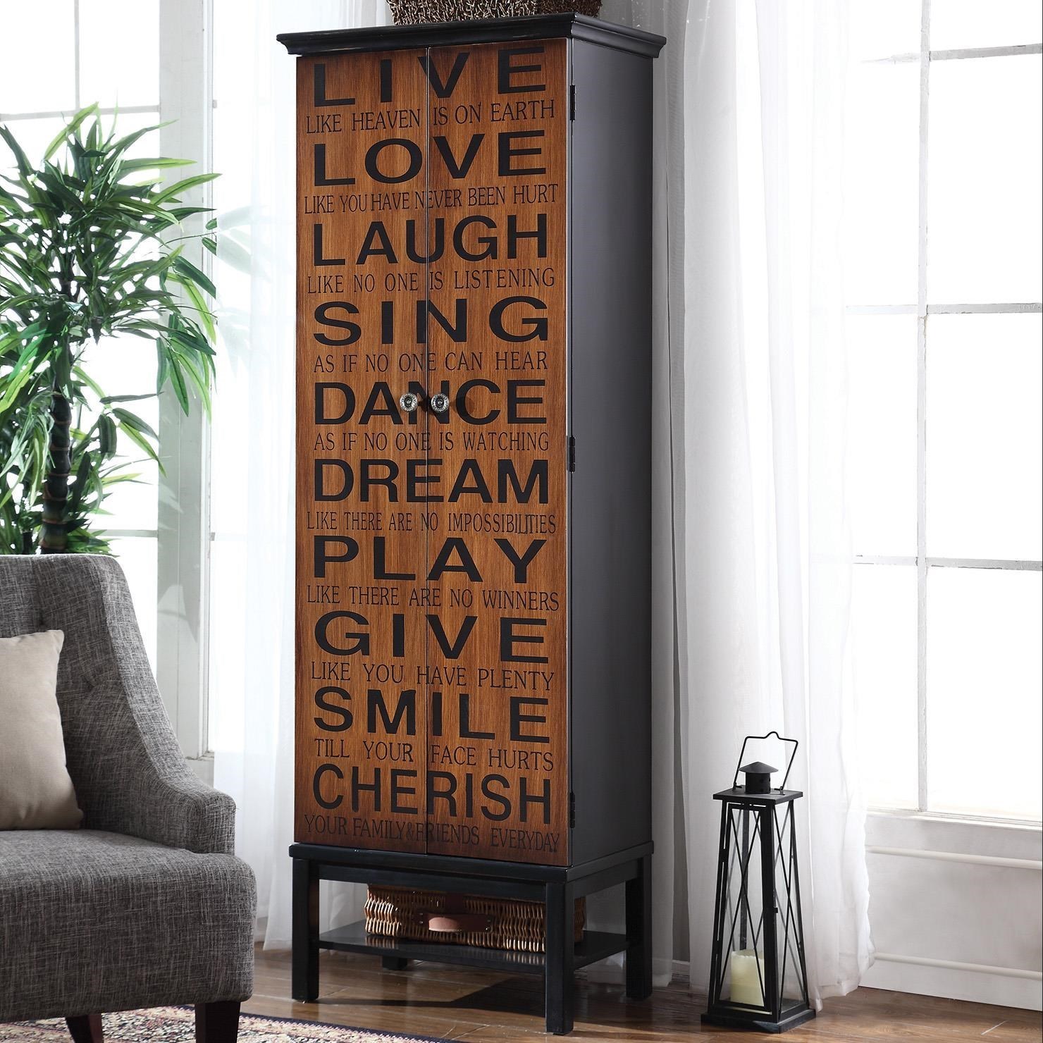 Tall accent outlet cabinets